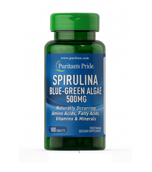 Spirulina Blue- Green Algae 500 mg - 100 Tablets
