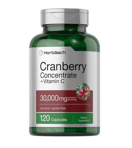 Cranberry Concentrate + Vitamin C 30,000mg - 120 Capsules
