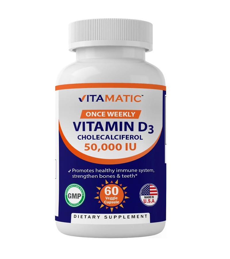 Vitamin D3 50,000 IU - 60 Veg Capsules - 1 year supply