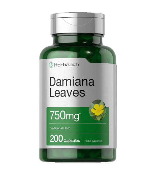 Damiana Leaf 750mg - 200 Capsules