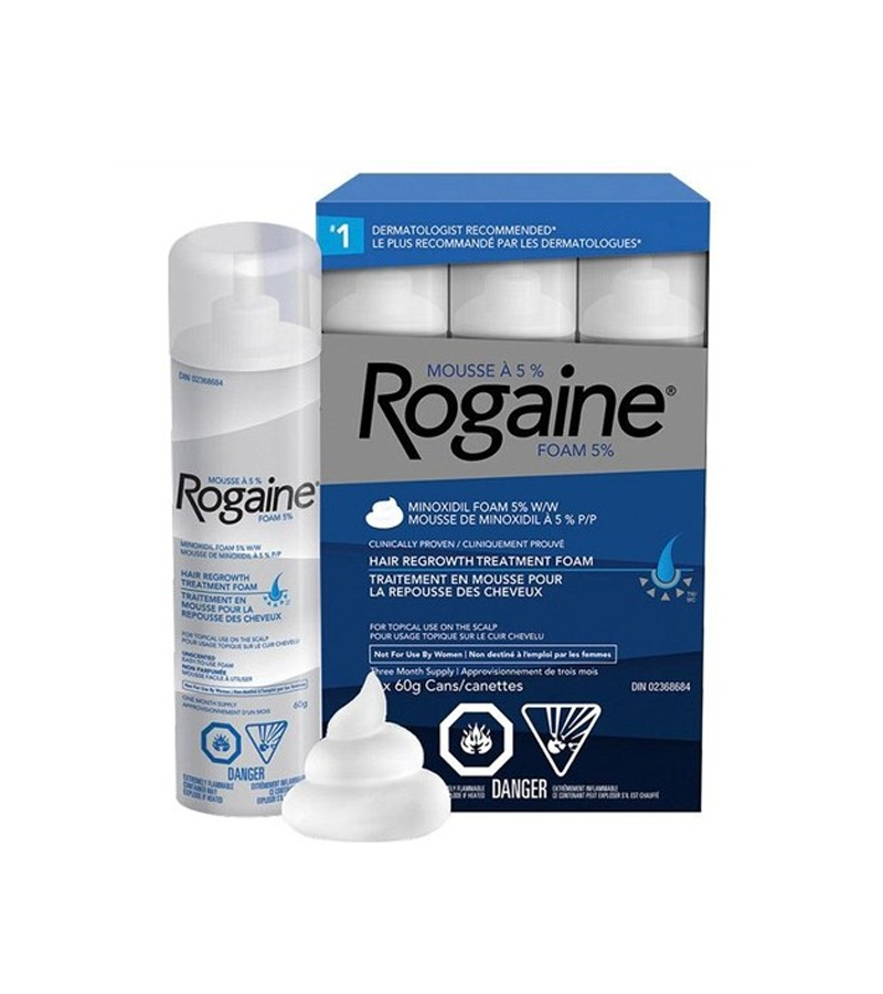 ROGAINE 5% Minoxidil Unscented Foam For Men