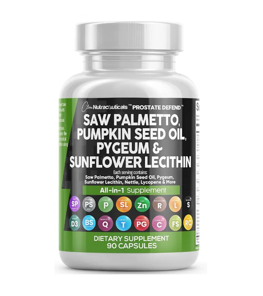 Saw Palmetto Complex with Pumpkin Seed Oil, Pygeum Sunflower Lecithin, Stinging Nettle and Cranberry - 90 Caps