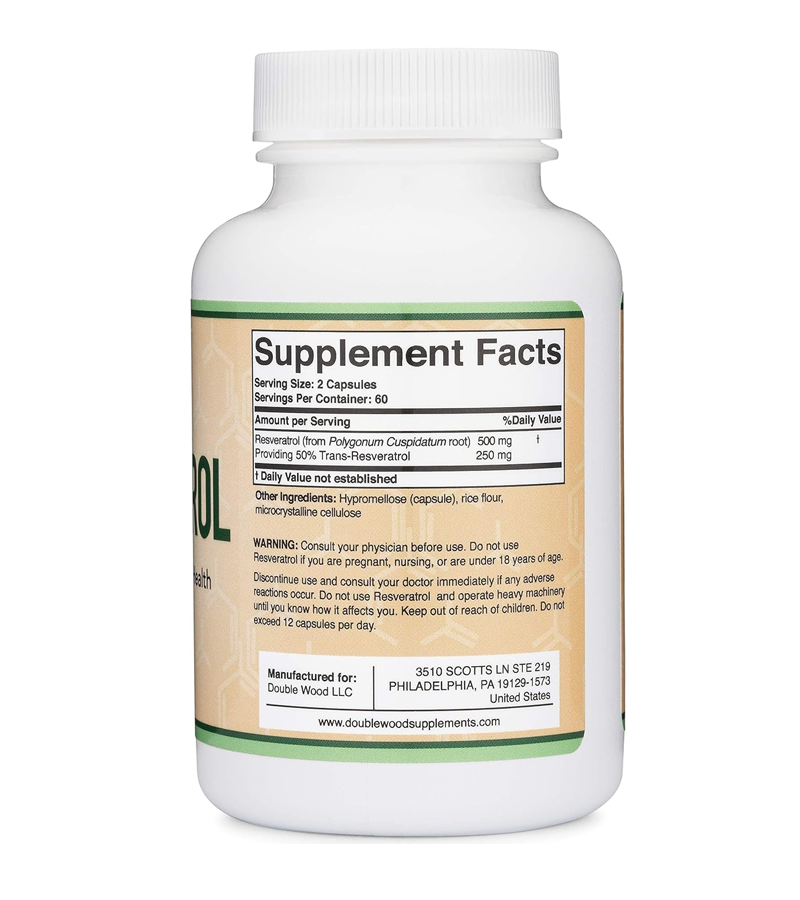 Resveratrol 500mg - 120 Capsules