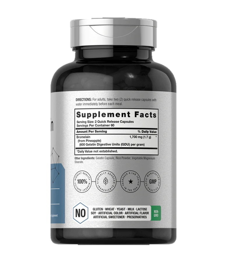 BROMELAIN Pineapple Enzyme 1700MG - 120 Caps
