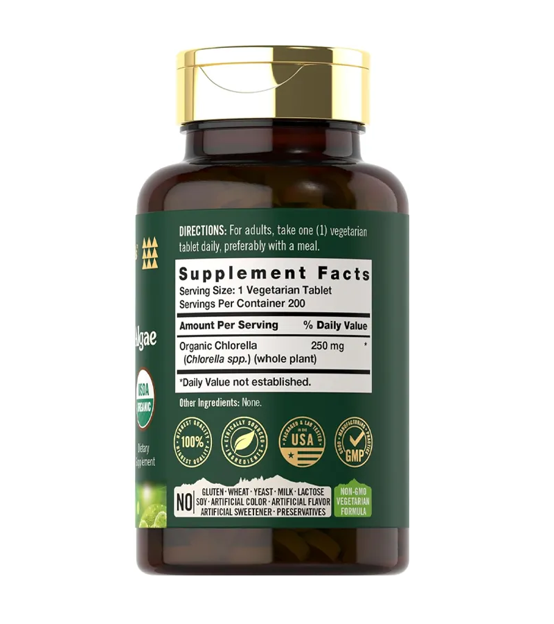 Chlorella Blue Green Algae 250mg - 200 Tablets