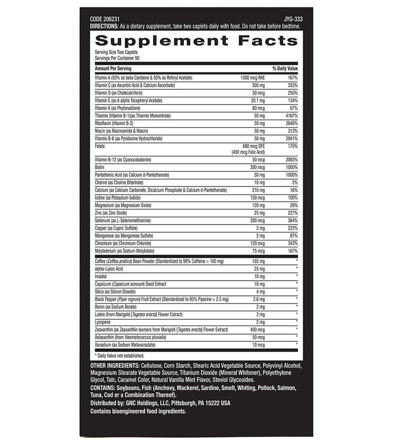 GNC Mega Men Multivitamin Energy & Metabolism - 180 Caplets