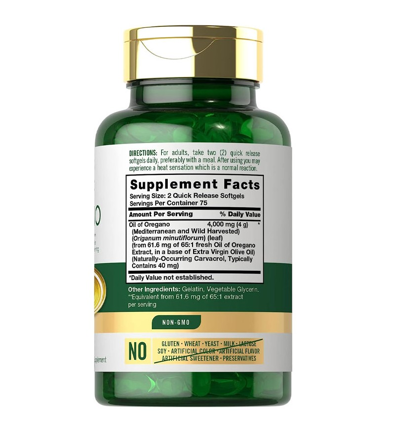 Oil of Oregano Extract 4000mg - 150 Softgels