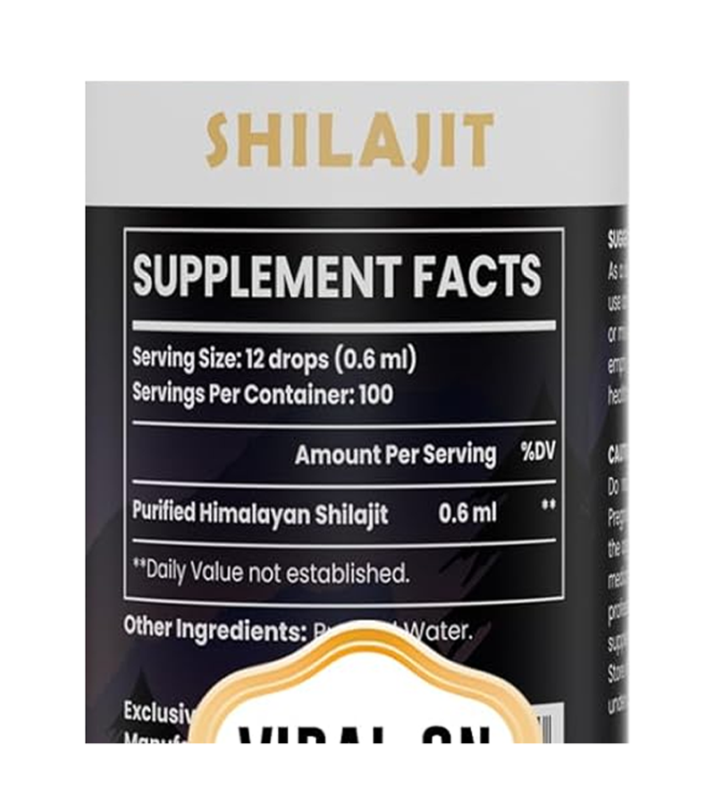 Elikadur Shilajit Liquid Drops - 60 ml