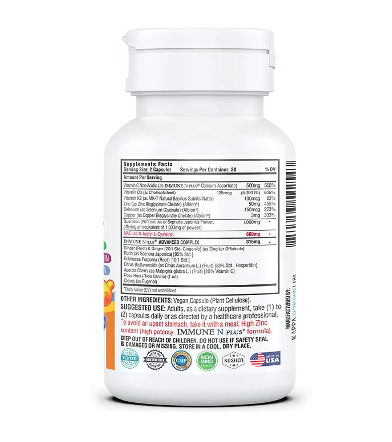IMMUNE N PLUS / 15 IN 1 ADVANCED COMPLEX - 60 Capsules