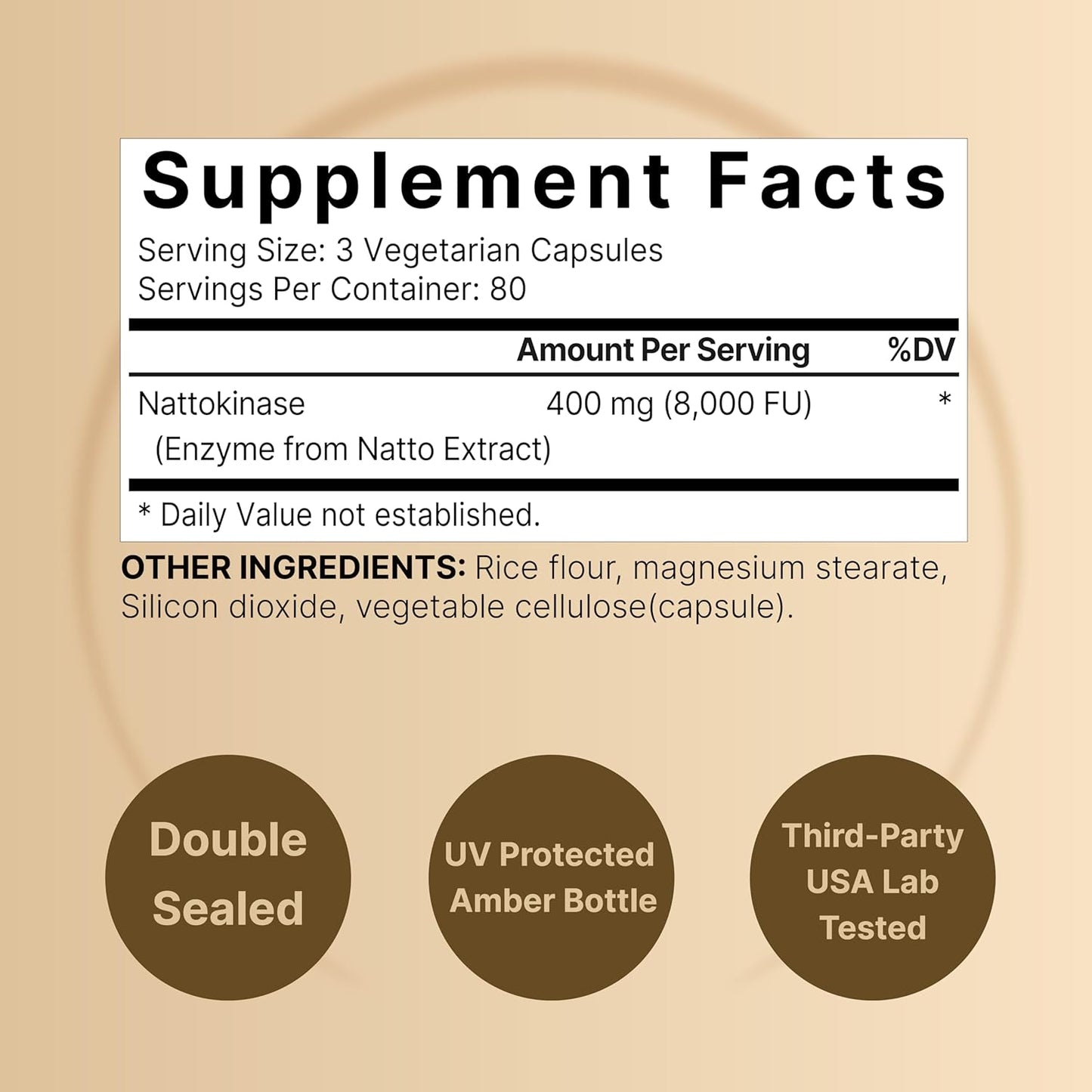 Nattokinase 8000 FU Per Serving - 240 Veggie Capsules