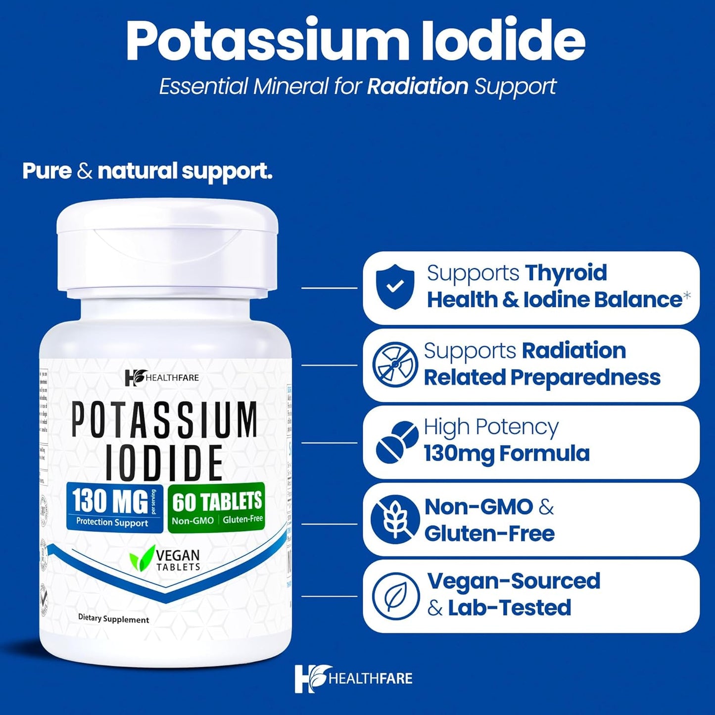 Potassium Iodide 130 mg - 60 Tablets