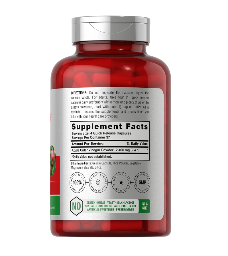 Apple Cider Vinegar 2400mg - 150 Capsules