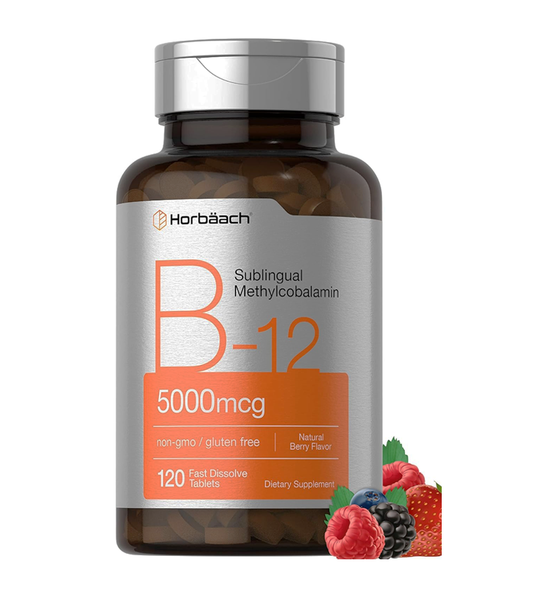 B-12 Sublingual Methylcobalamin 5000mcg - 120 Fast Dissolve Tablets