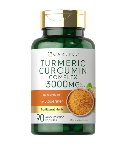 Carlyle Turmeric Curcumin with Black Pepper 3000mg - 90 Powder Capsules