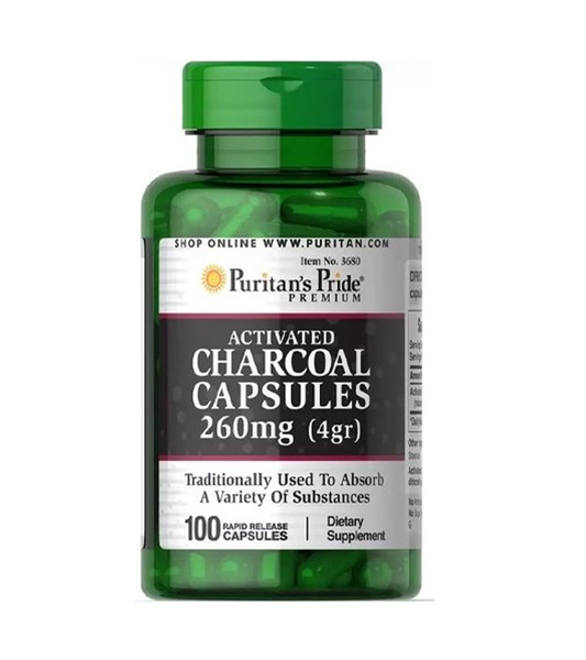 Charcoal (Activated) 260 mg - 100 Capsules