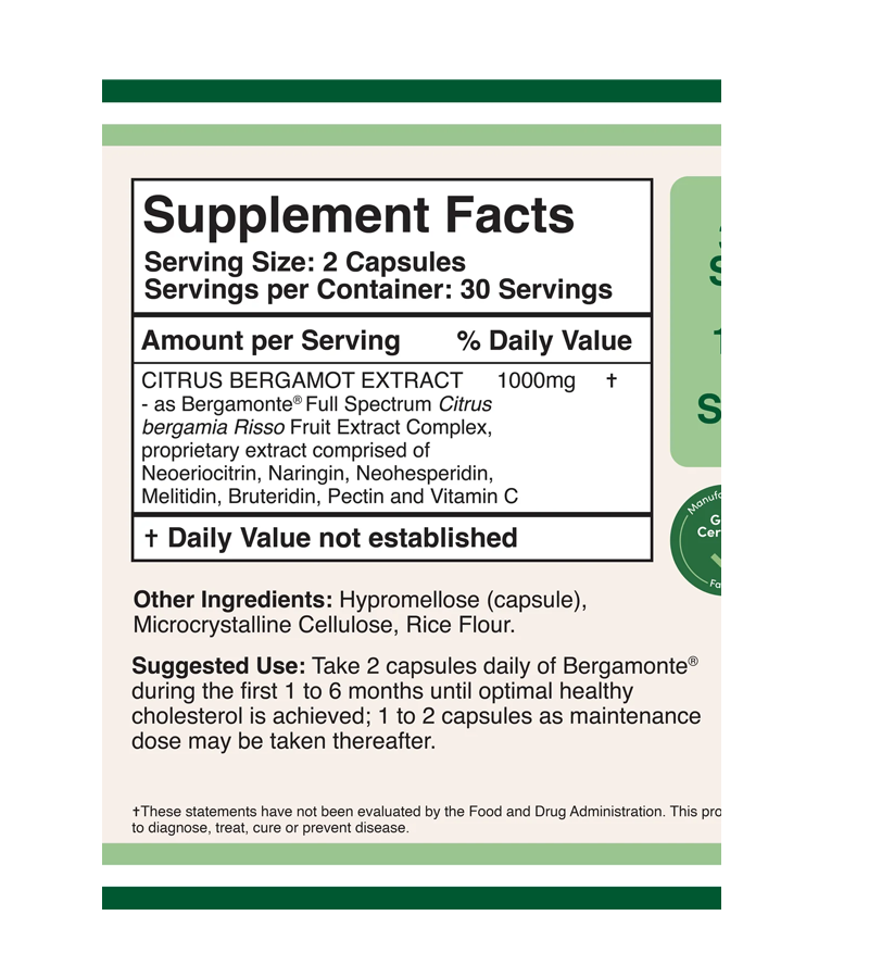 Citrus Bergamot Extract - 60 Capsules