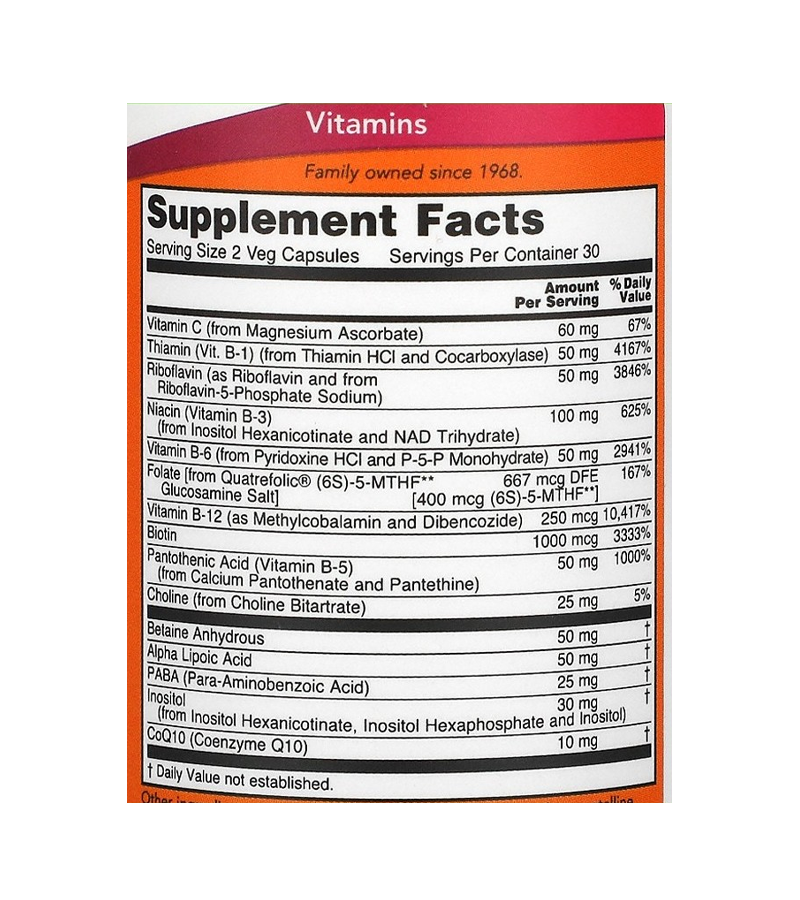 Co-Enzyme B-Complex Veg Capsules - 60 veg capsules