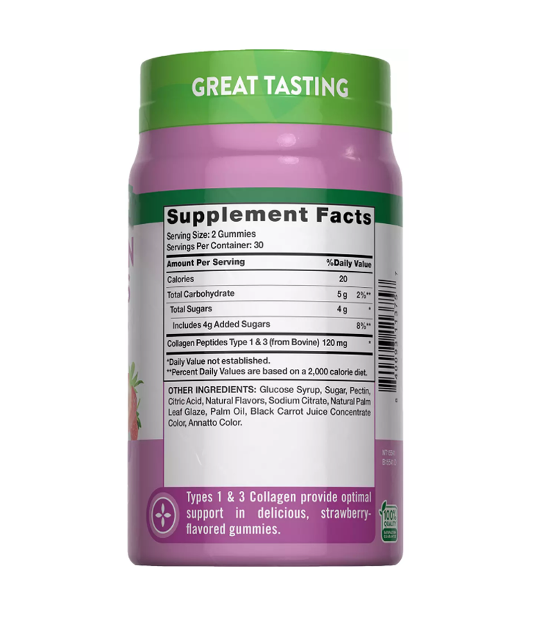 Collagen Peptides Gummies Type 1 and 3 - 60 Count