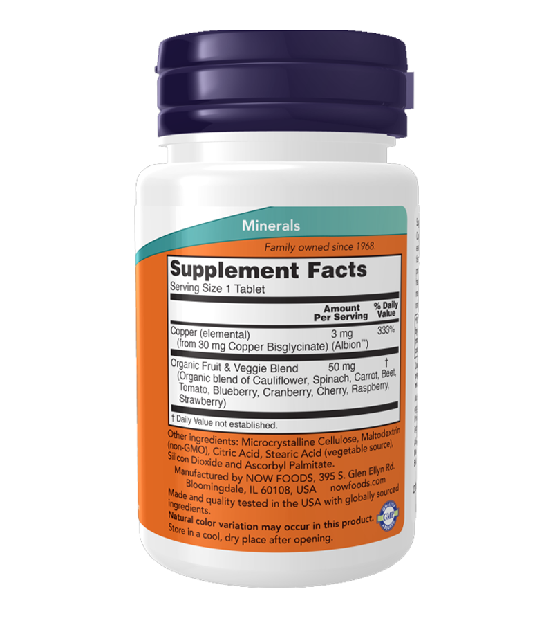 Copper Glycinate - 120 Tablets