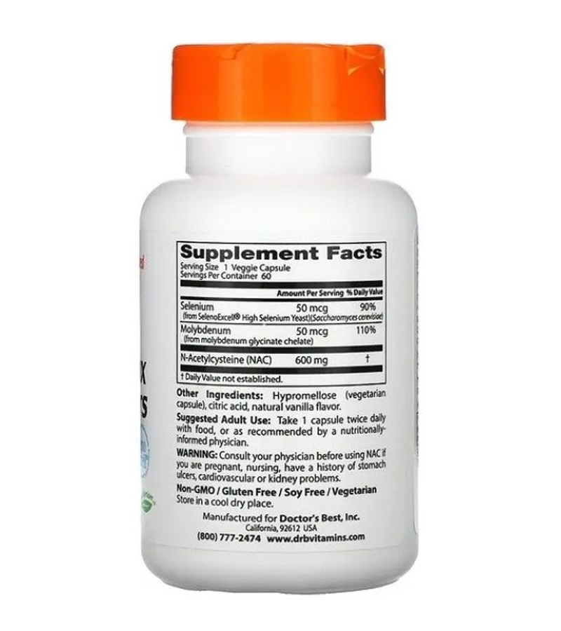 Doctors Best NAC Detox Regulators - 60 veg caps