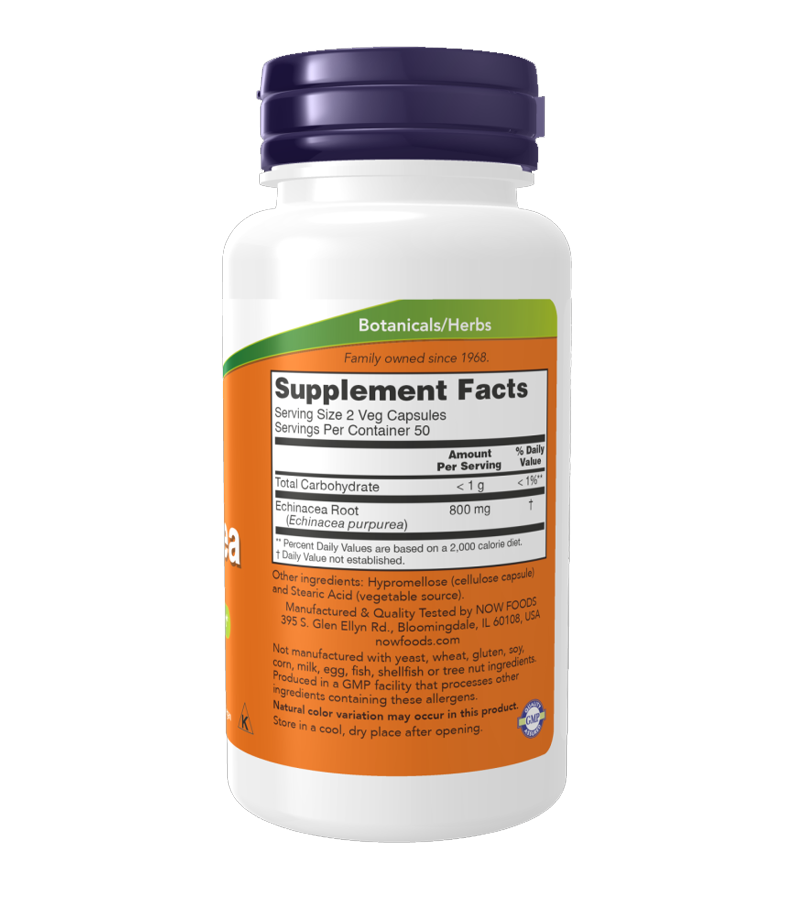 Echinacea 400 mg - 100 Veg Capsules (Best Before 7-2026)