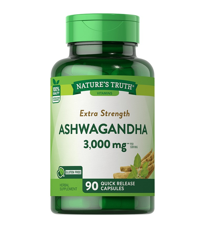 Extra Strength Ashwagandha 3,000 mg - 90 Quick Release Capsules