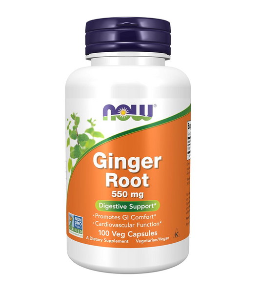 Ginger Root 550 mg - 100 Veg Capsules
