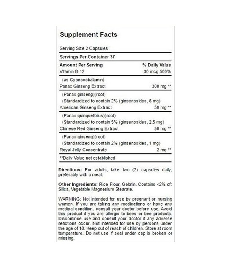 Ginseng Complex - 75 Capsules