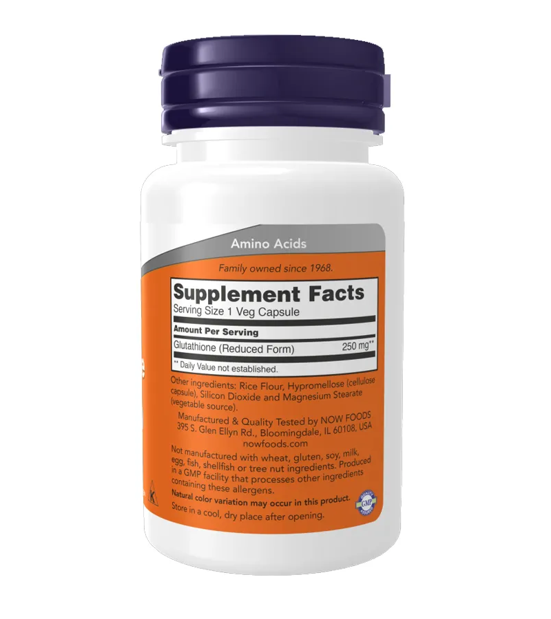 Glutathione 250 mg - 60 Veg Capsules