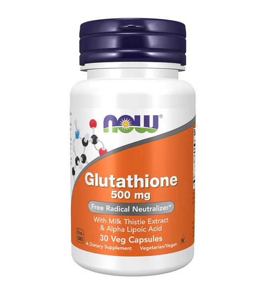 Glutathione 500 mg with Milk Thistle & Alpha Lipoic Acid - 30 Veg Capsules