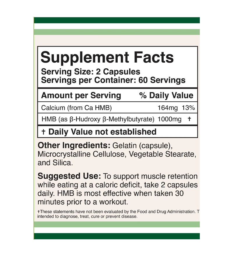HMB Supplement - 120 Capsules