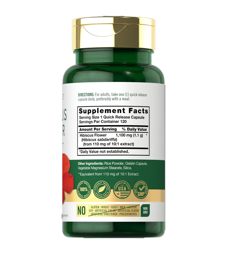 مستخلص زهرة الكركديه 1100 ملغ - 120 كبسولة