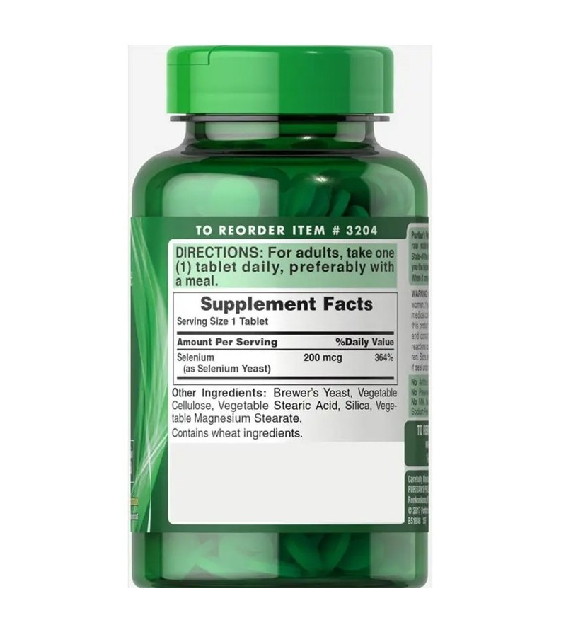 High Potency Selenium 200 mcg / 100 tablet