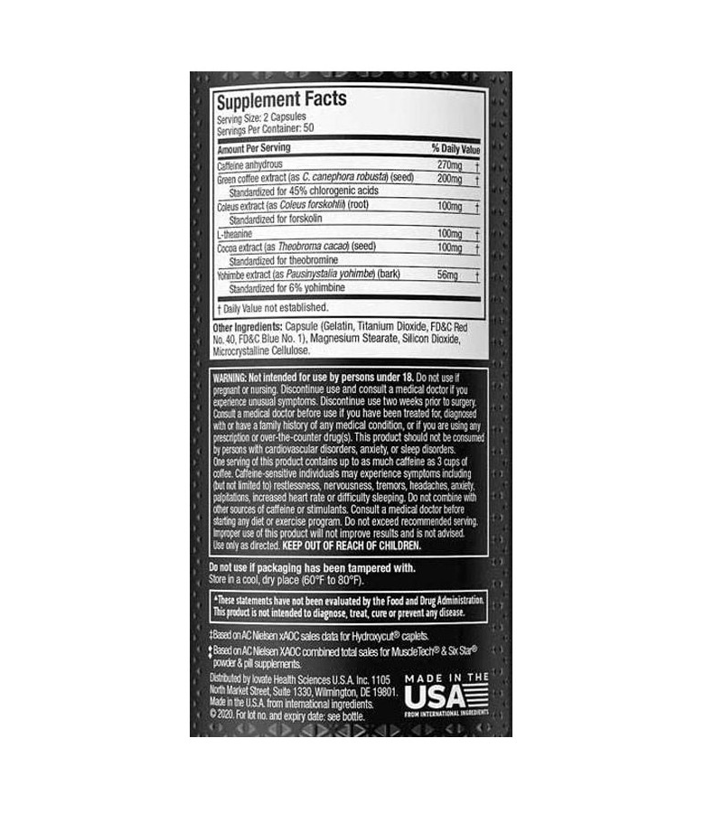 Hydroxycut Hardcore Elite - 100 Capsules