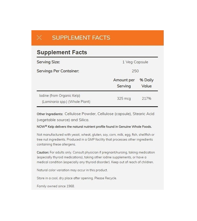 Kelp 325 mcg - 250 Veg Capsules