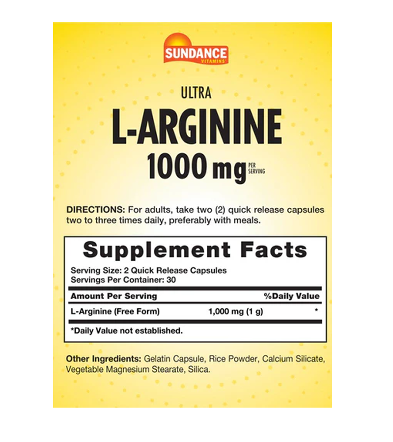 L-Arginine 1000 mg - 60 Capsules