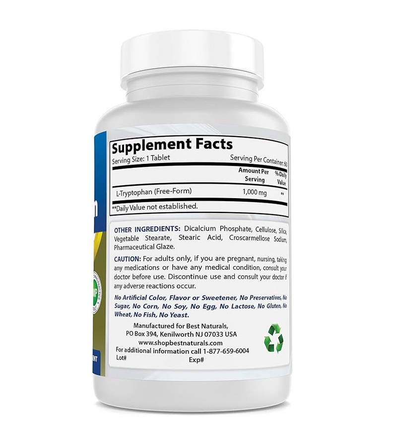 L-Tryptophan 1000mg - 60 Tablets