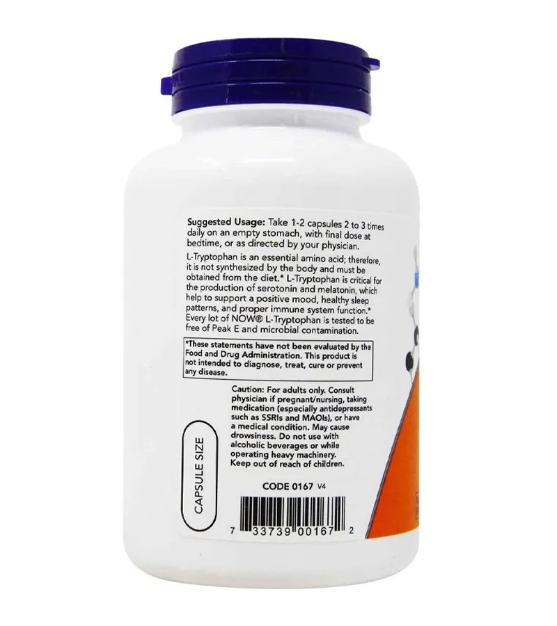 L-Tryptophan 500 mg - 60 Veg Capsules