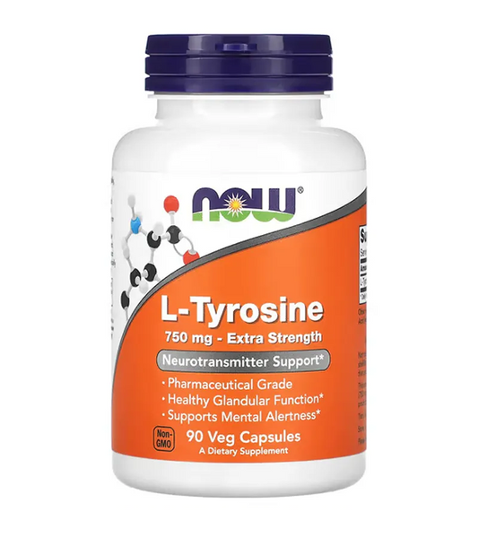 L-Tyrosine Extra Strength 750 mg - 90 Veg Capsules