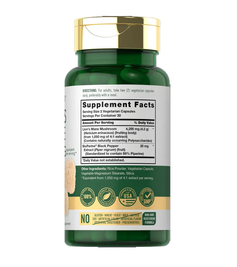 Lion's Mane 4200mg per serving - 60 Capsules