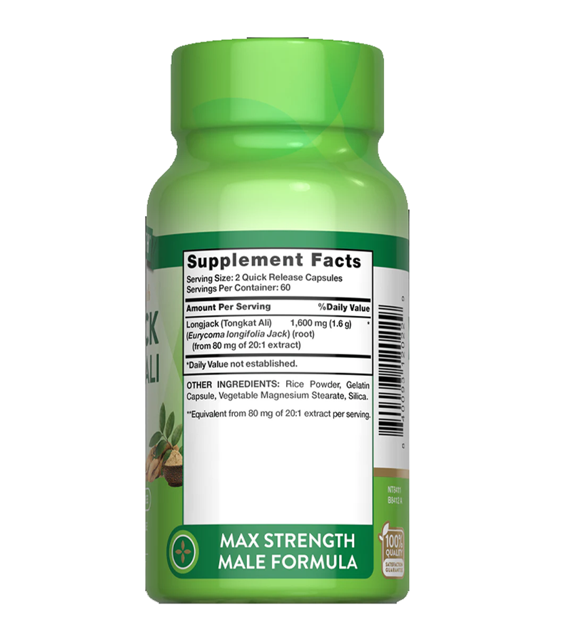 Longjack Tongkat Ali 1600mg - 120 Quick Release Capsules