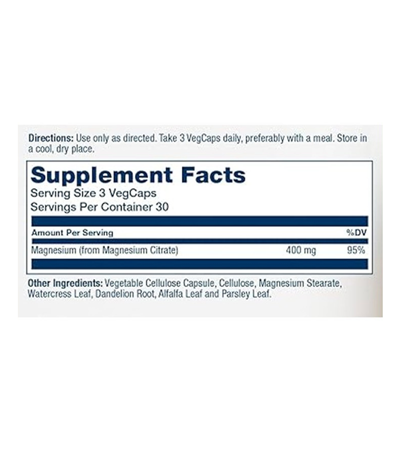 Magnesium Citrate 400mg - 90 Capsules