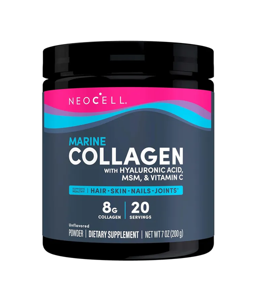 Marine Collagen Powder with Hyaluronic Acid, MSM and Vitamin C - 200g