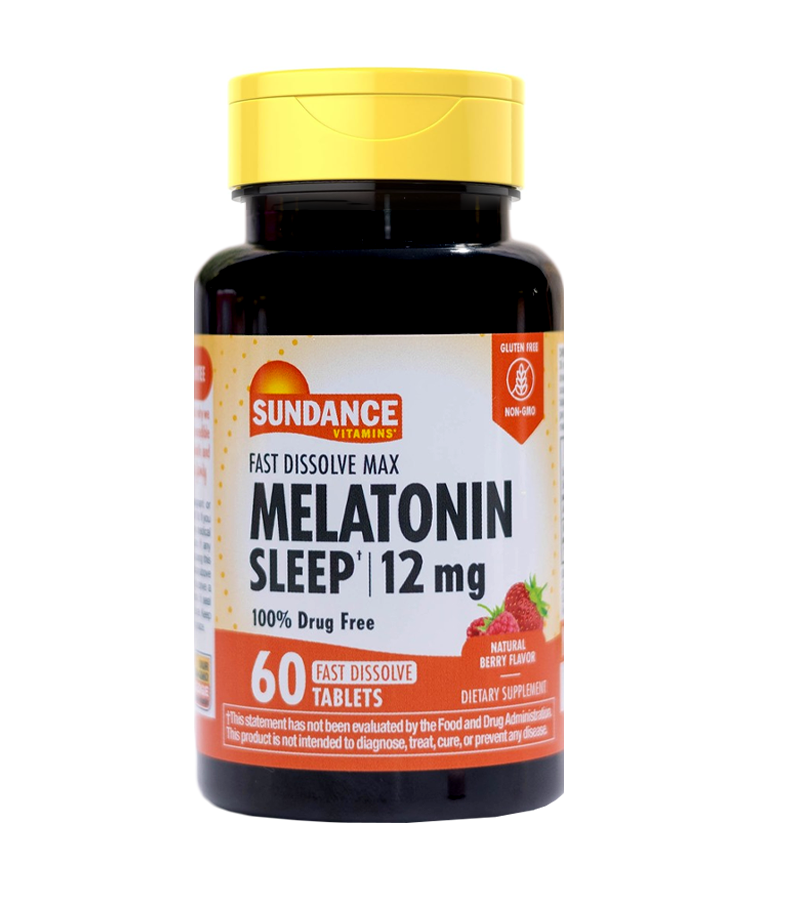 Melatonin 12mg - 60 Fast Dissolve Tablets Natural Berry Flavor