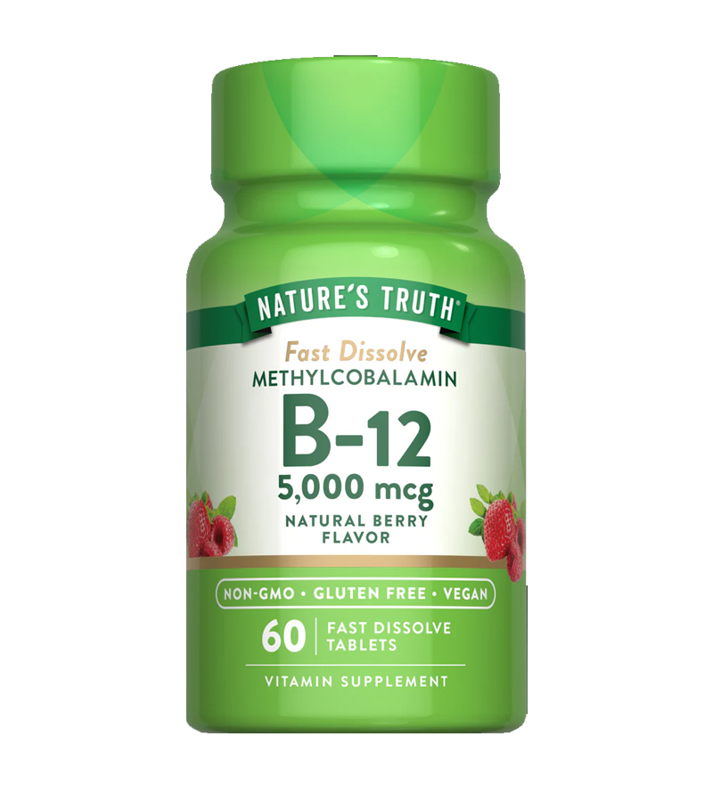 Methylcobalamin Vitamin B-12 5,000 mcg - 60 Fast Dissolve Tablets