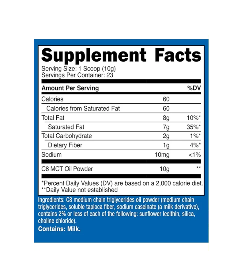 Nutricost C8 MCT Oil Powder 23 Servings - (8oz) 227 g
