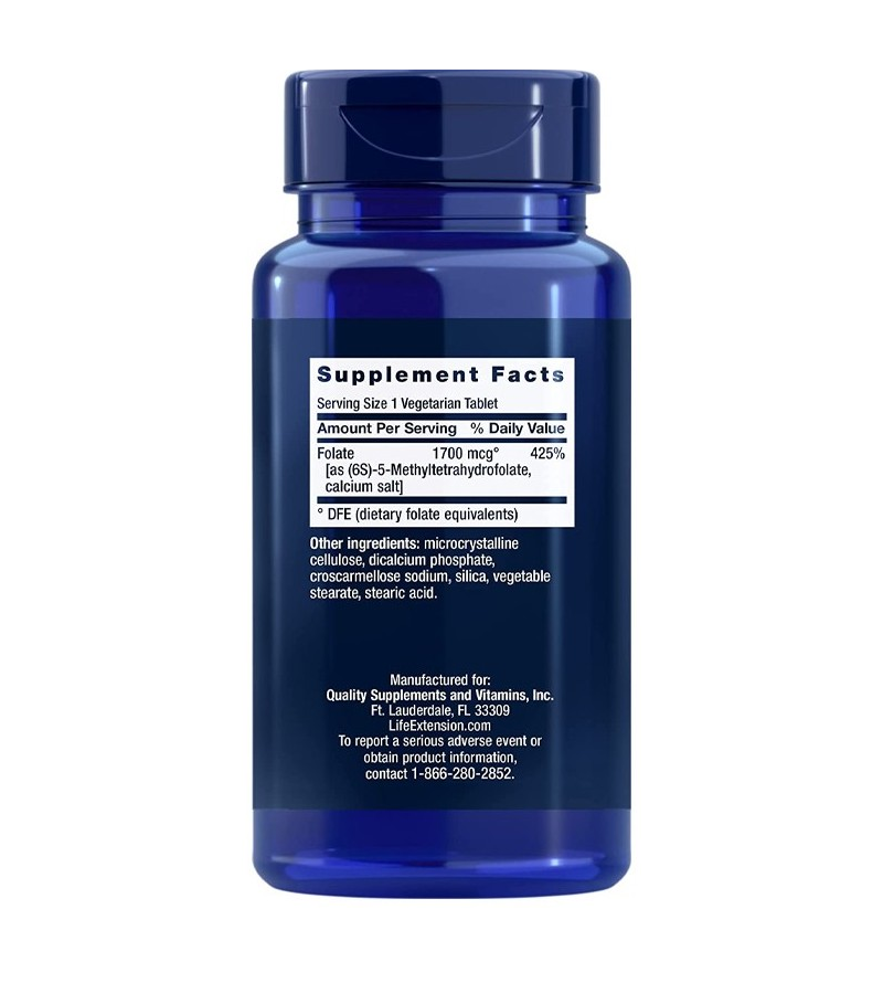 Optimized Folate L-Methylfolate 1700 mcg - 100 Tablets