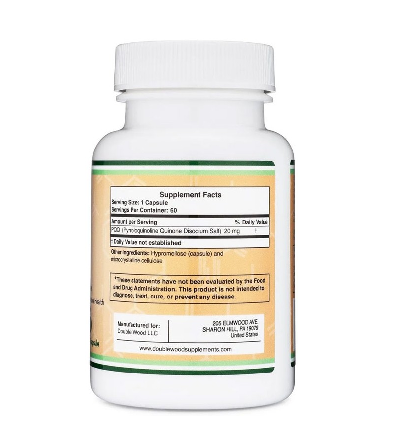 PQQ (Pyrroloquinoline Quinone) 20mg - 60 Capsules