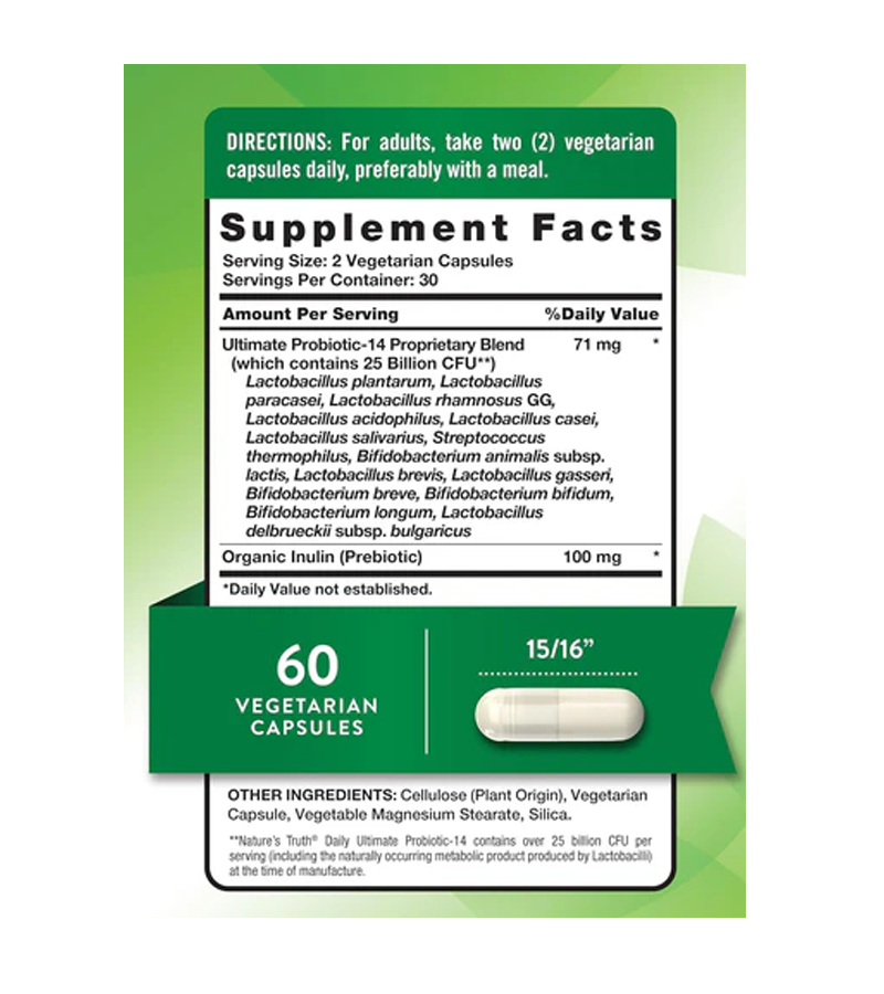 PROBIOTICS 14 - 25 BILLION - 60 CAPSULES