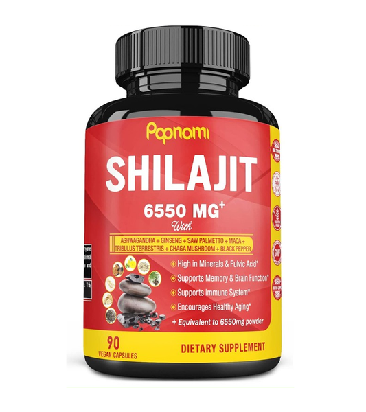 Papnami Organic Shilajit Extract Capsules 6550mg - 90 capsules